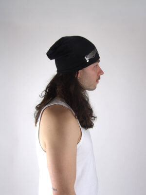 BLACK DRIPLINE BEANIE