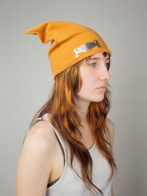 ORANGE DRIPLINE BEANIE